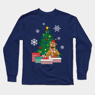 Fozzie Bear Around The Christmas Tree Muppets Long Sleeve T-Shirt